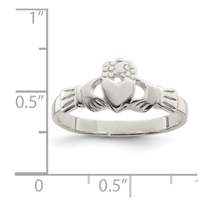 Sterlingsilber Massiv Claddagh Ring