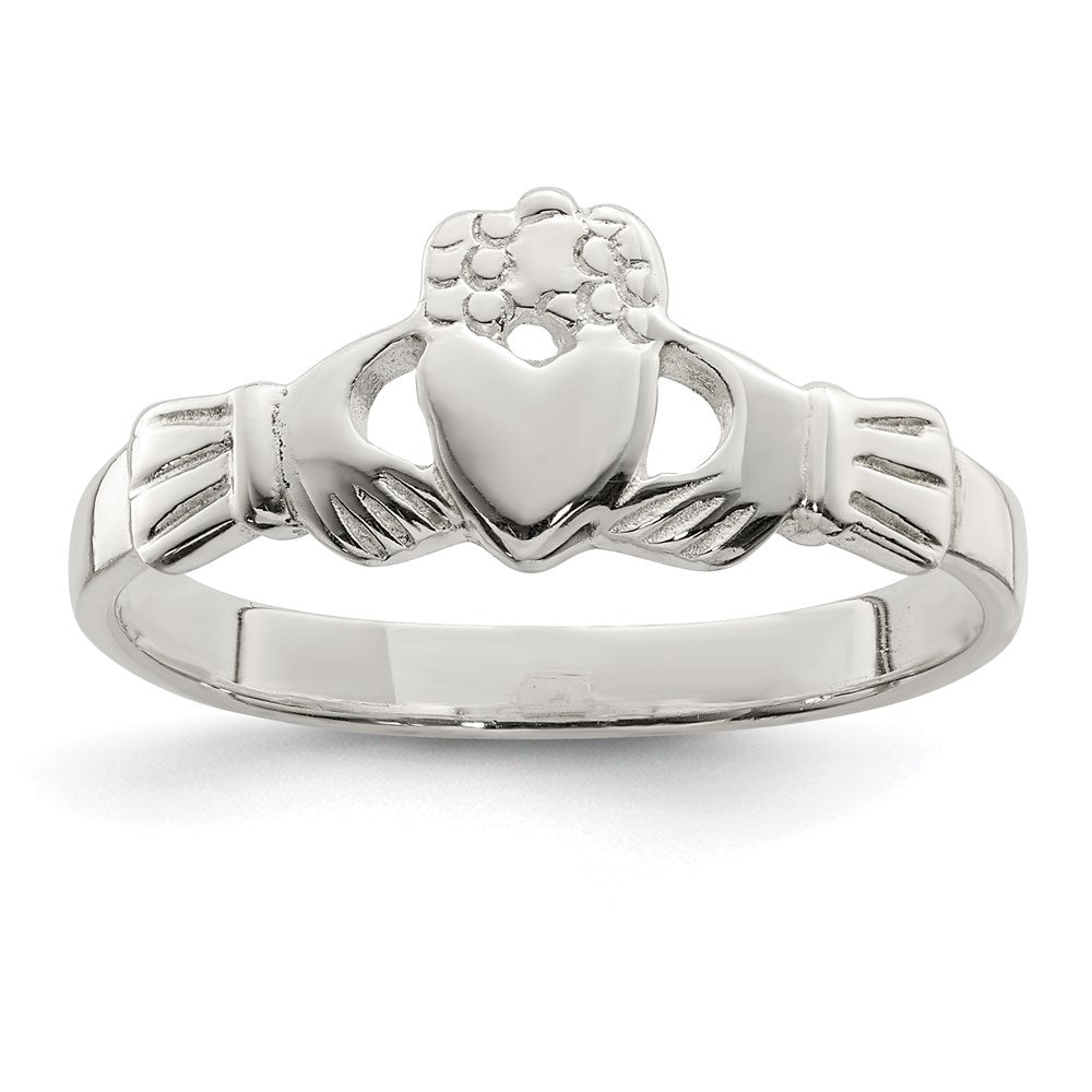 Sterlingsilber Massiv Claddagh Ring