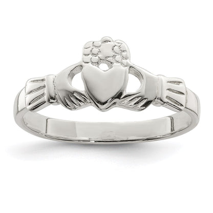 Sterlingsilber Massiv Claddagh Ring
