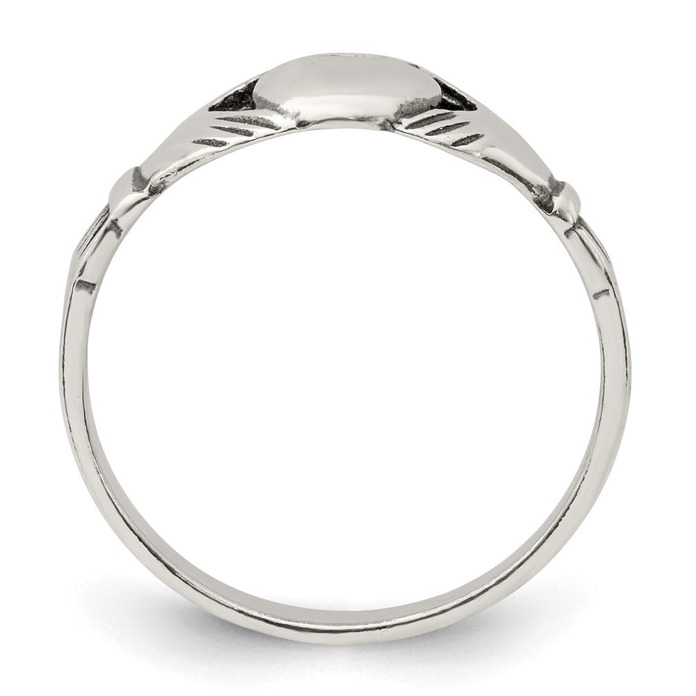Sterlingsilber Antikisiert Claddagh Ring