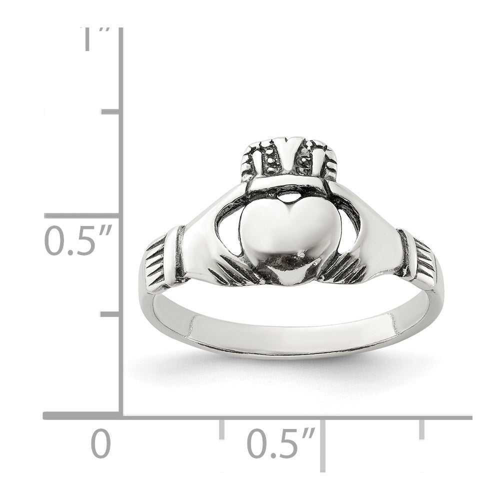 Sterlingsilber Antikisiert Claddagh Ring