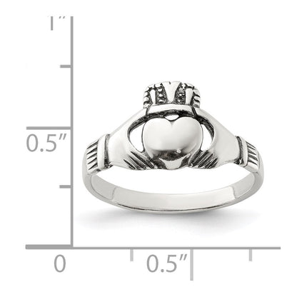 Sterlingsilber Antikisiert Claddagh Ring