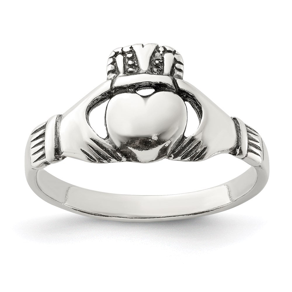 Sterlingsilber Antikisiert Claddagh Ring