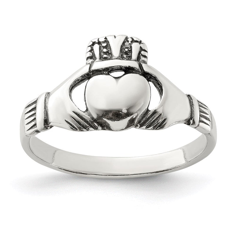 Sterlingsilber Antikisiert Claddagh Ring