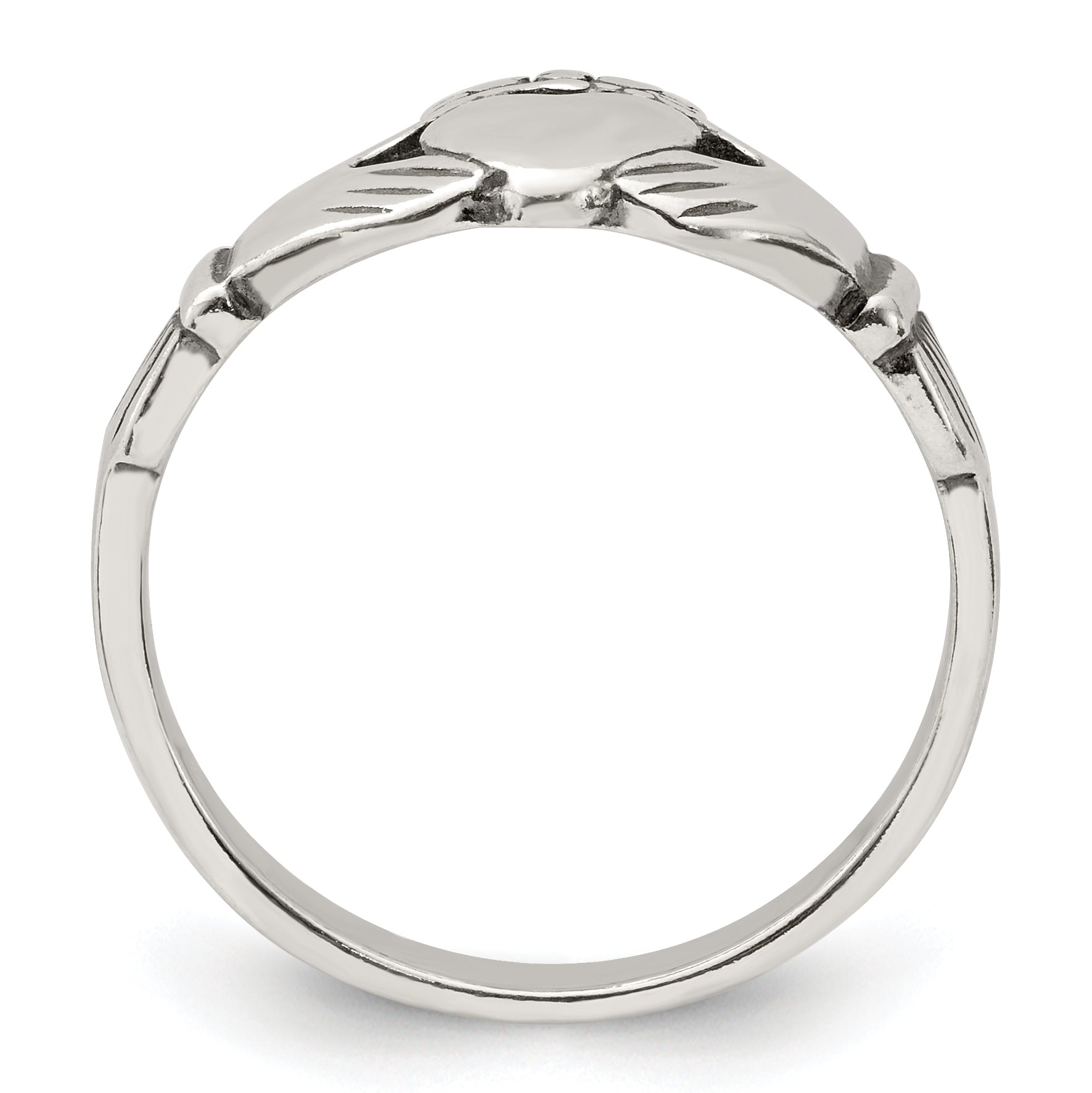 Sterlingsilber Antikisiert Claddagh Ring