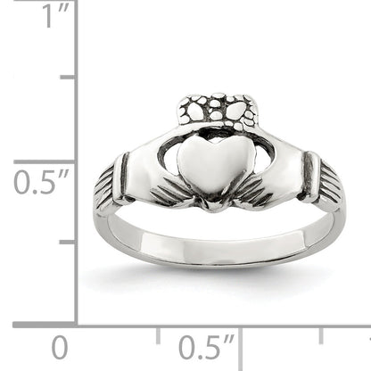 Sterlingsilber Antikisiert Claddagh Ring