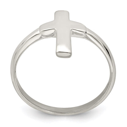 Sterlingsilber Massiv Kreuz Ring