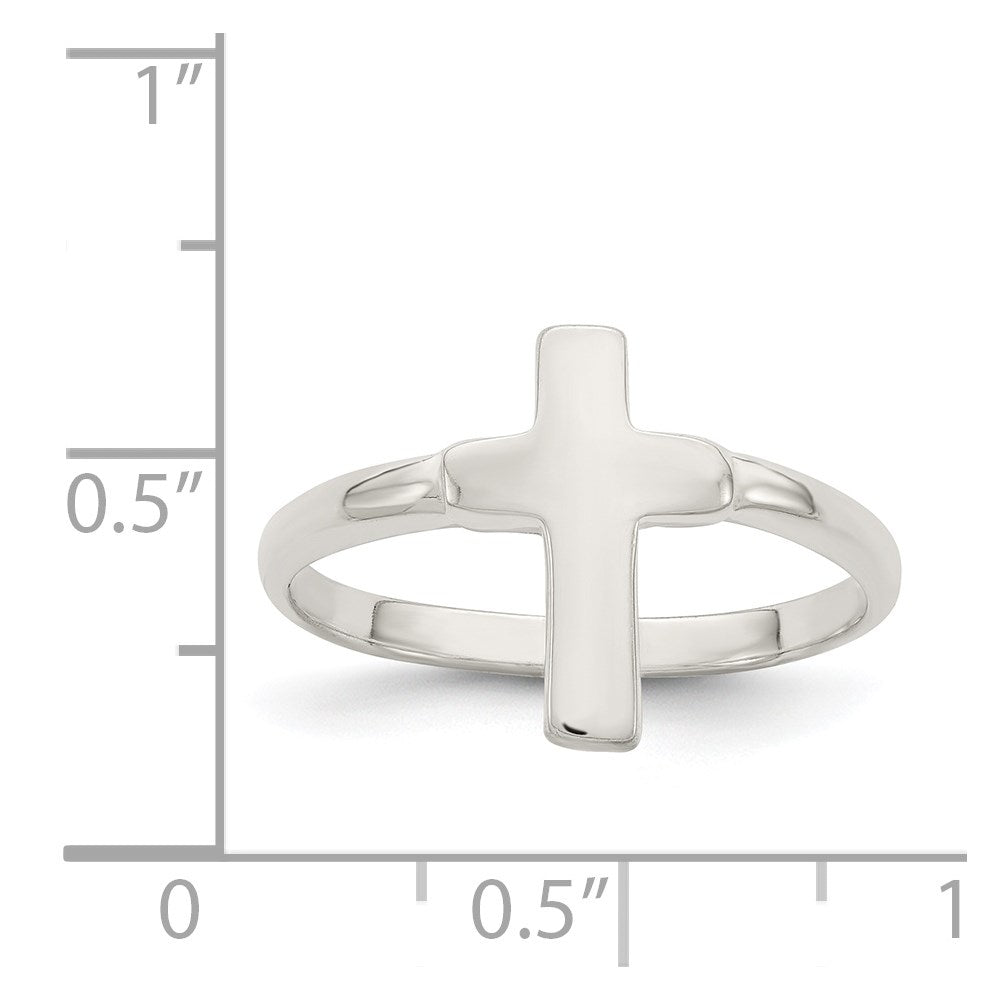 Sterlingsilber Massiv Kreuz Ring