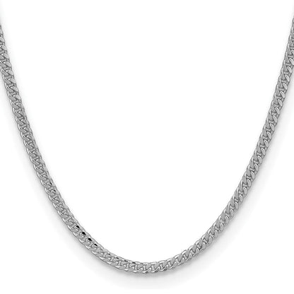 Sterlingsilber 3.25mm Gewölbt Panzer Halskette