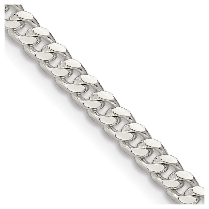 Sterlingsilber 3.25mm Gewölbt Panzer Halskette