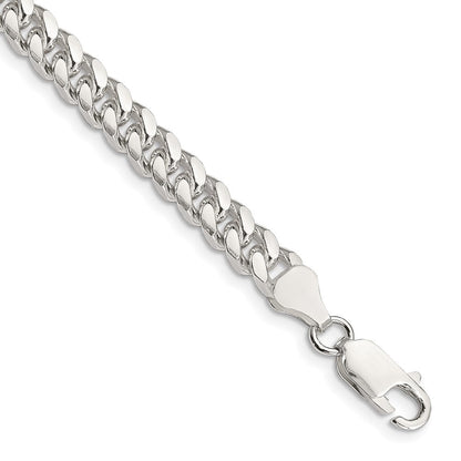 Sterlingsilber 6mm Gewölbt mit Seite Diamantiert Panzer Gliederarmband