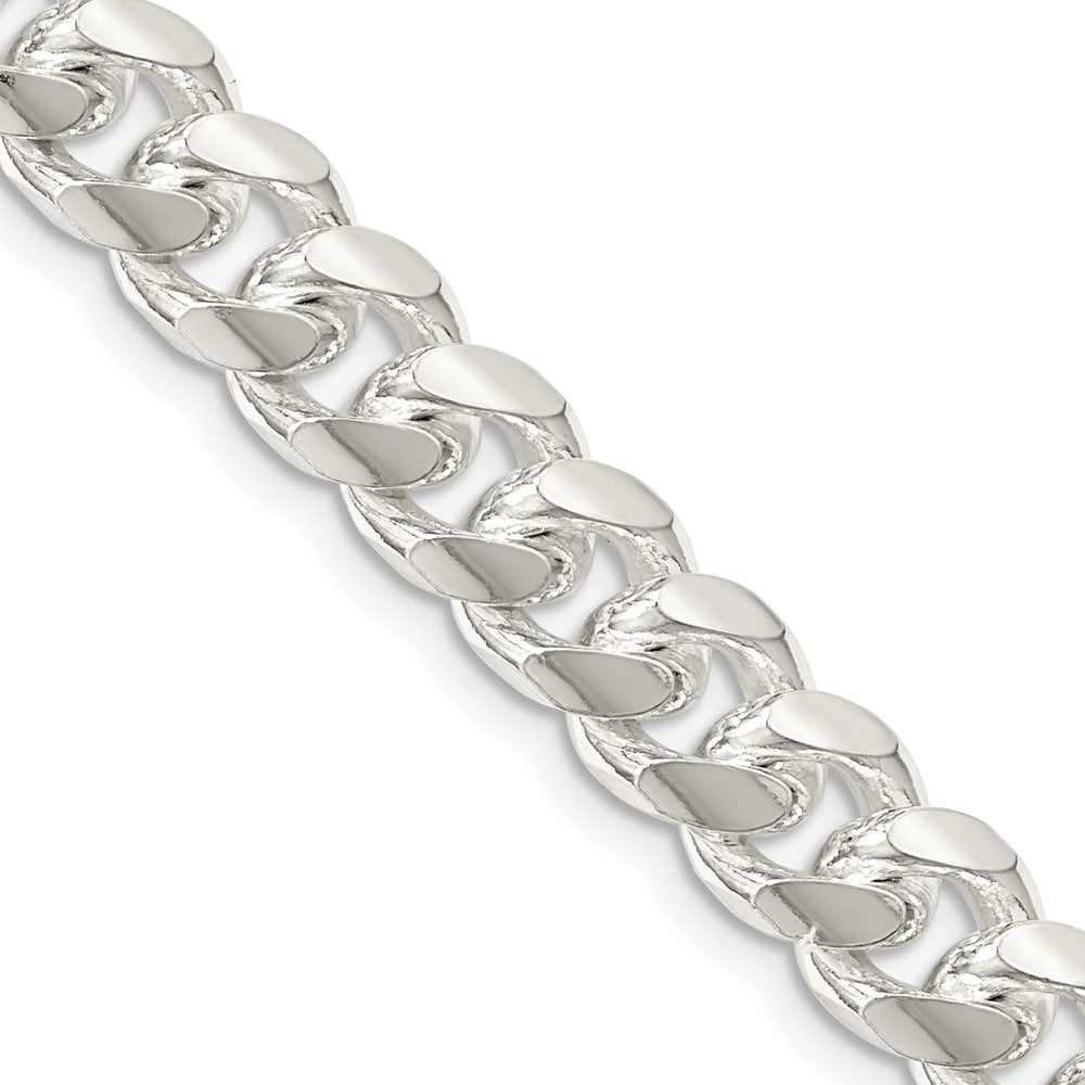 26 Zoll Sterlingsilber 8.5mm Gewölbt mit Seite Diamantiert Panzer Halskette