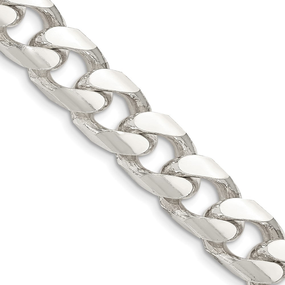 Sterlingsilber 11mm Gewölbt mit Seite Diamantiert Panzer Halskette
