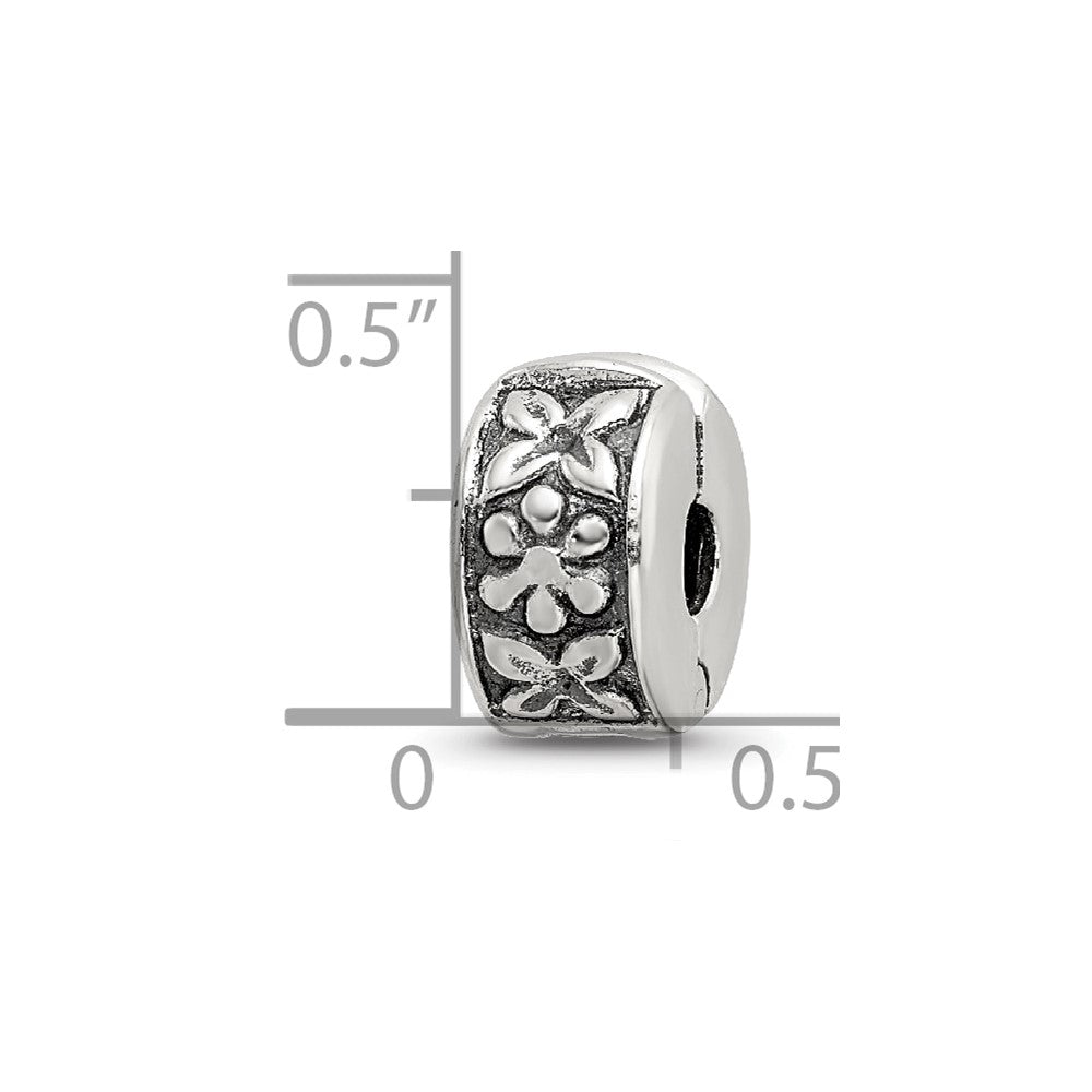 Sterlingsilber Reflections Klappbar Blumen Klammer Perle