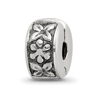 Sterlingsilber Reflections Klappbar Blumen Klammer Perle