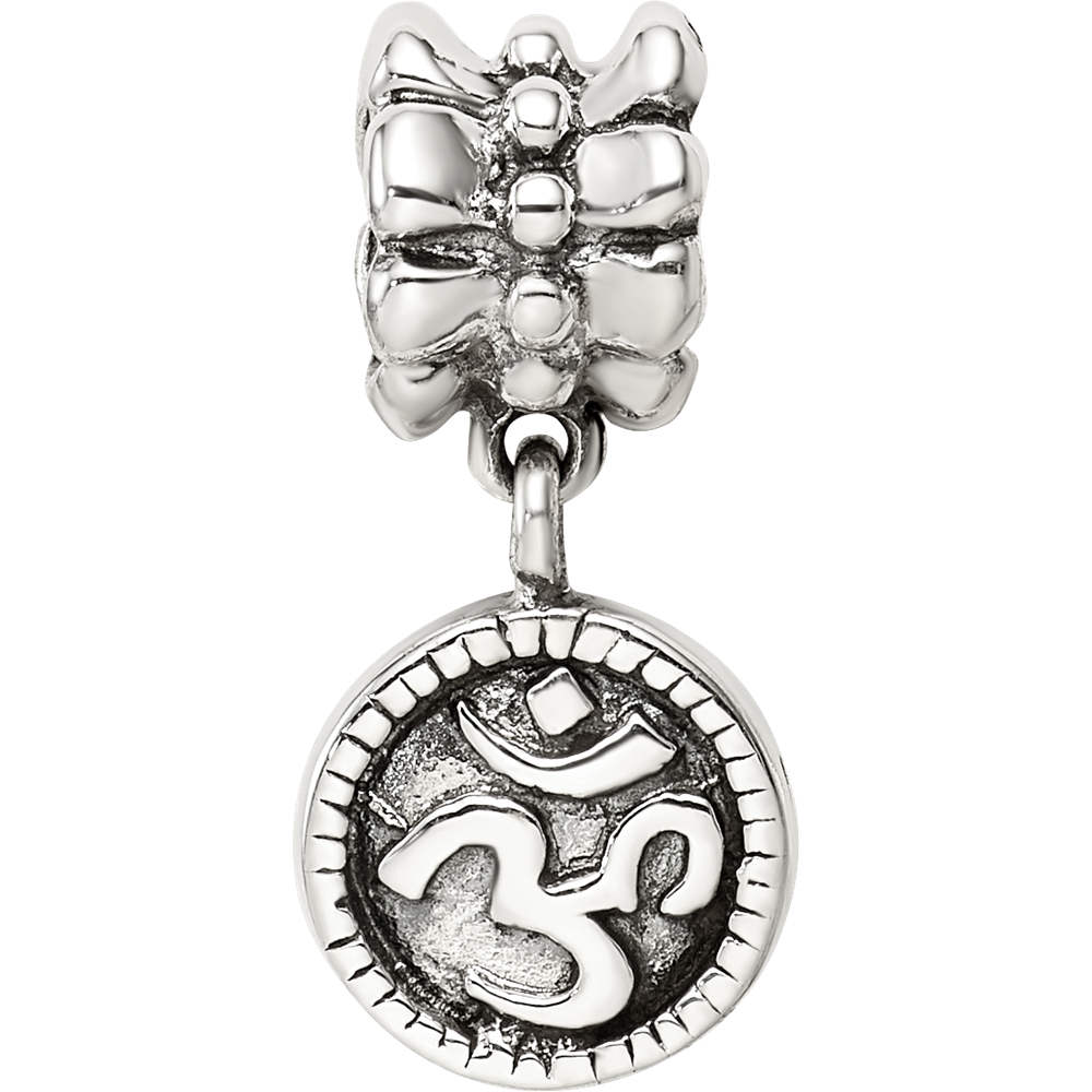 Sterlingsilber Reflections Om Symbol Hängend Perle