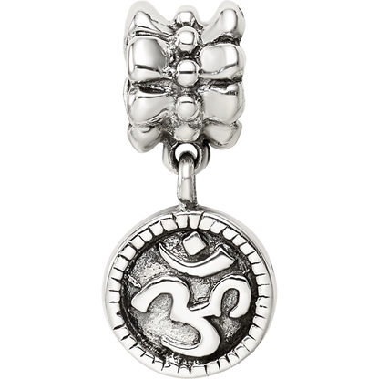 Sterlingsilber Reflections Om Symbol Hängend Perle