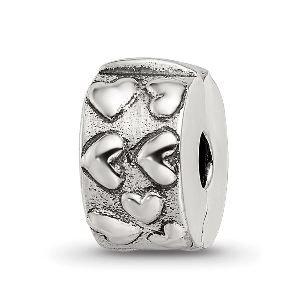 Sterlingsilber Reflections Klappbar Herzen Klammer Perle