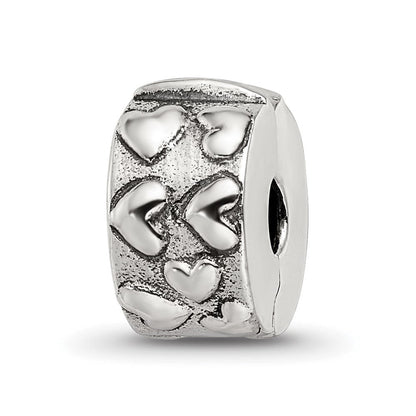 Sterlingsilber Reflections Klappbar Herzen Klammer Perle