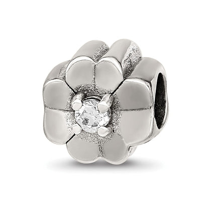 Sterlingsilber Reflections Zirkonia Klee Perle