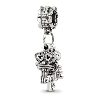 Sterlingsilber Reflections Drei Keys Hängend Perle