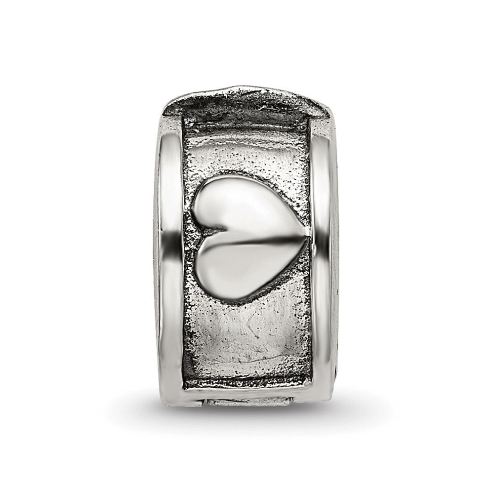 Sterlingsilber Reflections Klappbar Herz Klammer Perle