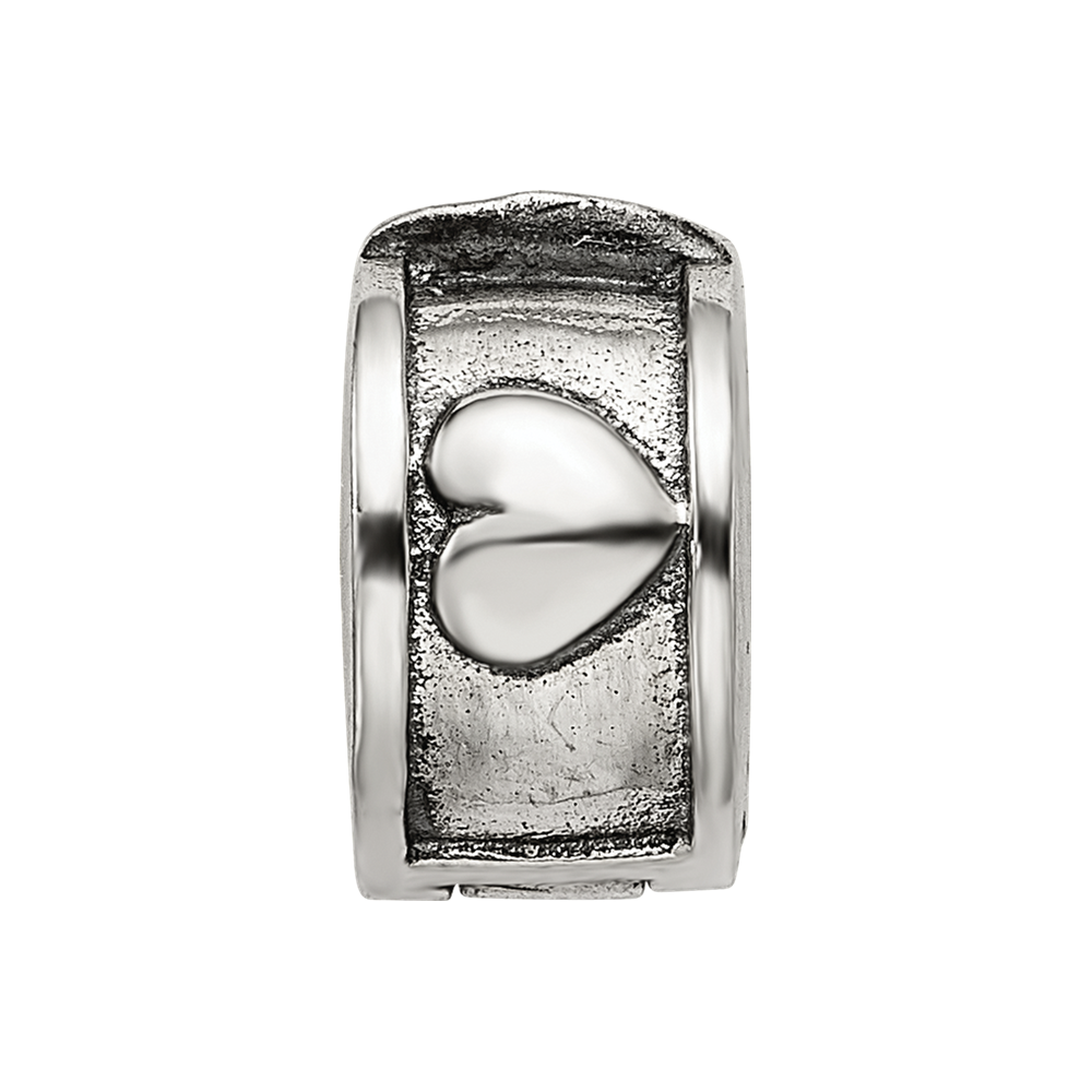 Sterlingsilber Reflections Klappbar Herz Klammer Perle