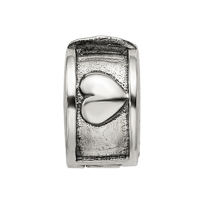 Sterlingsilber Reflections Klappbar Herz Klammer Perle