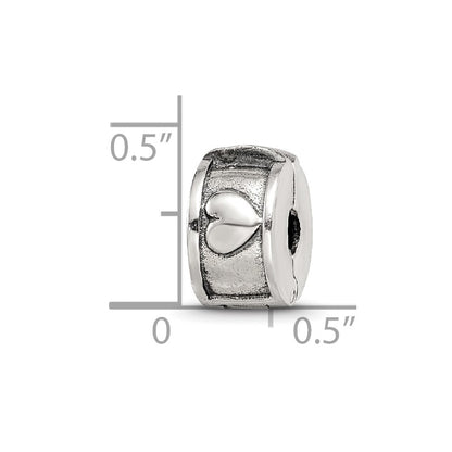 Sterlingsilber Reflections Klappbar Herz Klammer Perle