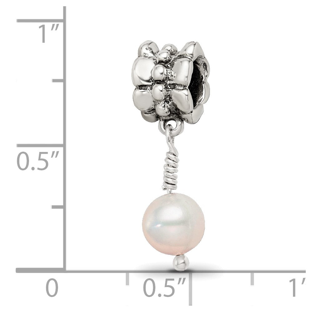 Sterlingsilber Reflections Rosa Fw Zuchtperle Hängend Perle