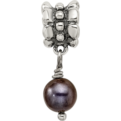 Sterlingsilber Reflections Grau Fw Zuchtperle Hängend Perle