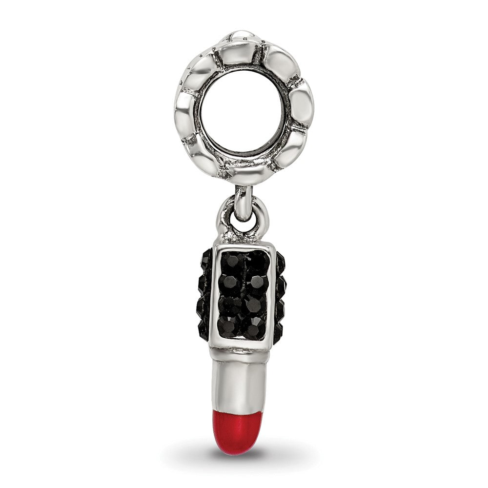 Sterlingsilber Ss Reflections Rot Emaille Preciosa Kristall Lipstick Hängend Perle