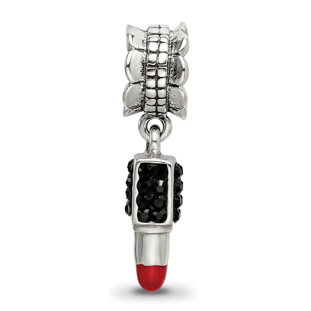 Sterlingsilber Ss Reflections Rot Emaille Preciosa Kristall Lipstick Hängend Perle