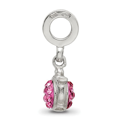 Sterlingsilber Reflections Rosa Preciosa Kristall Teekanne Hängend Perle