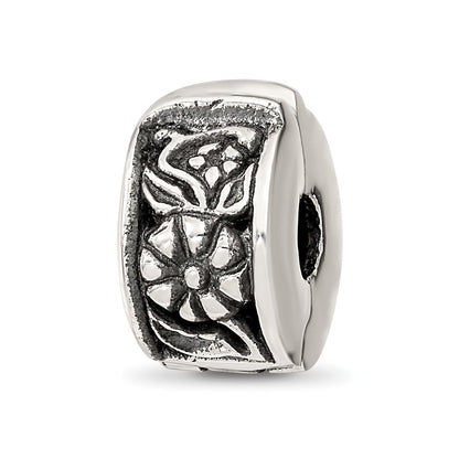 Sterlingsilber Reflections Klappbar Blumen Klammer Perle