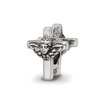 Sterlingsilber Reflections Kinder Engel Kreuz Perle