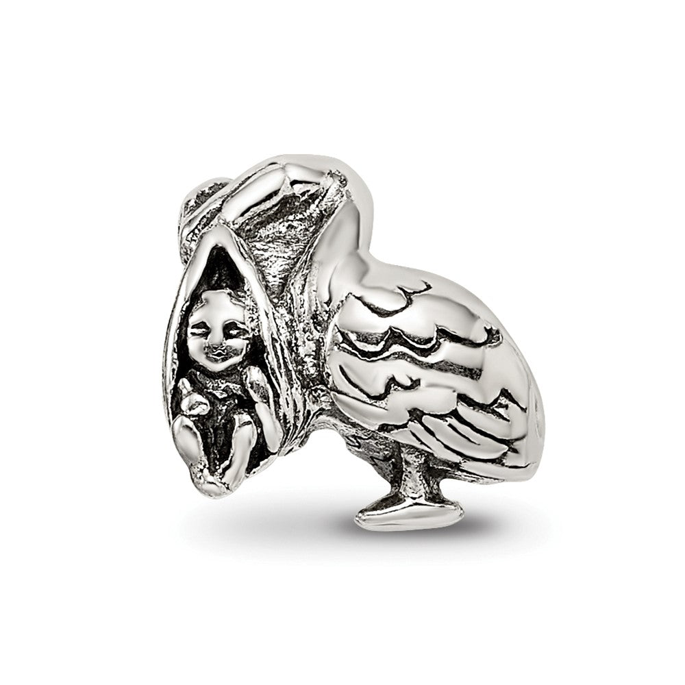 Sterlingsilber Reflections Stork Perle