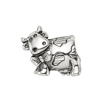 Sterlingsilber Reflections Kinder Cow mit Schleife Perle