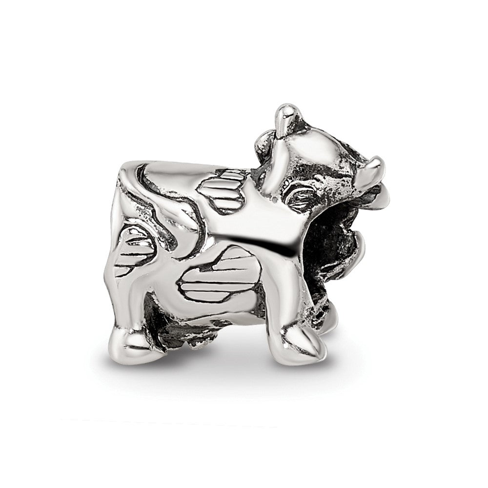 Sterlingsilber Reflections Kinder Cow mit Schleife Perle