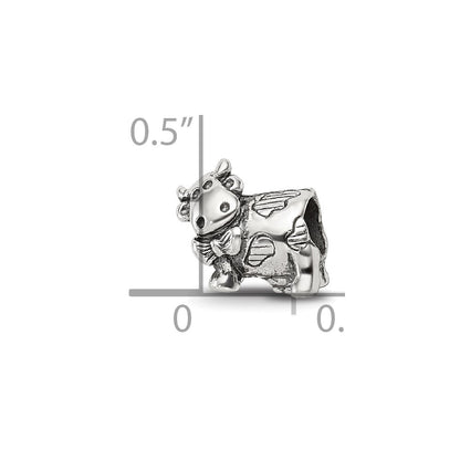 Sterlingsilber Reflections Kinder Cow mit Schleife Perle