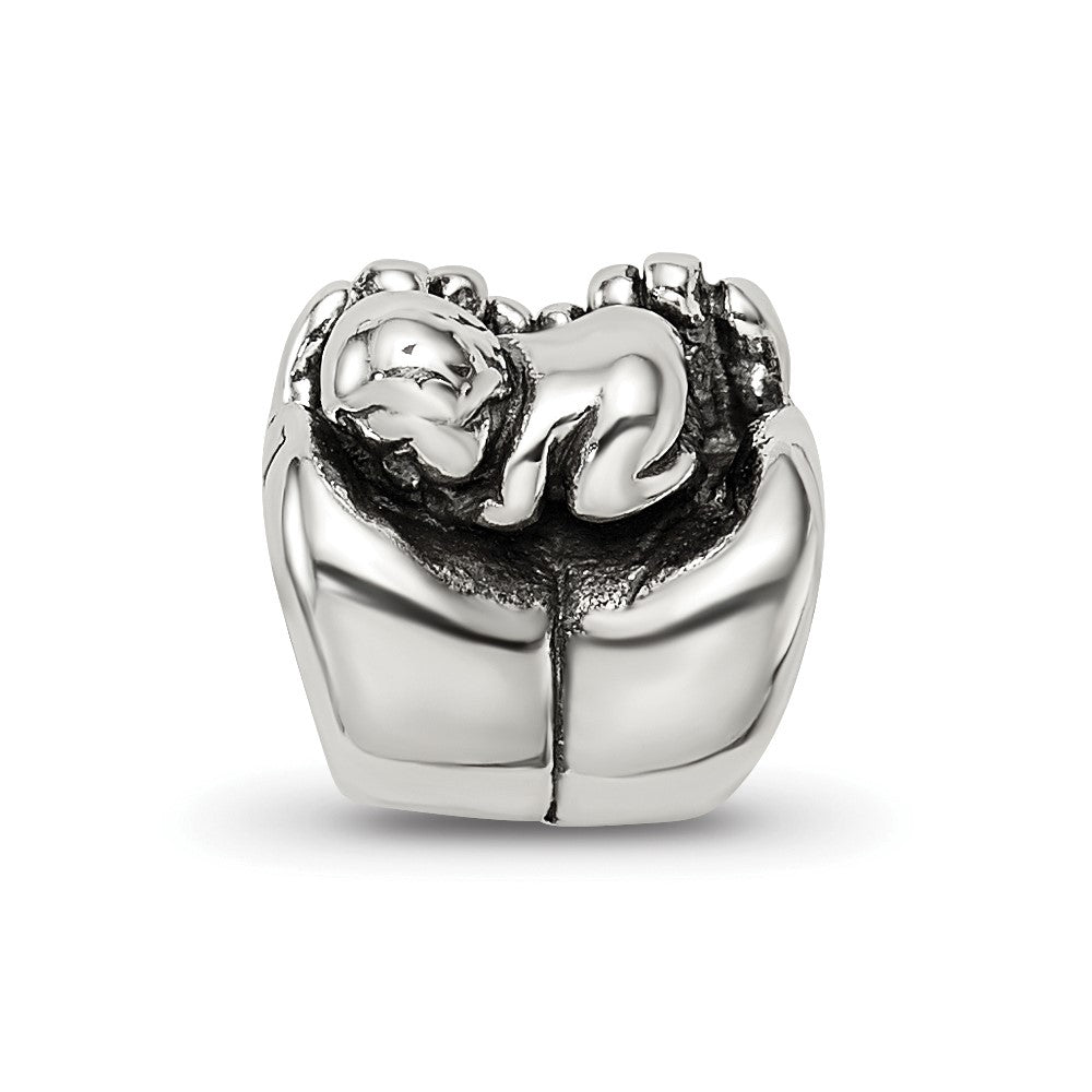 Sterlingsilber Reflections Baby in Hands Perle