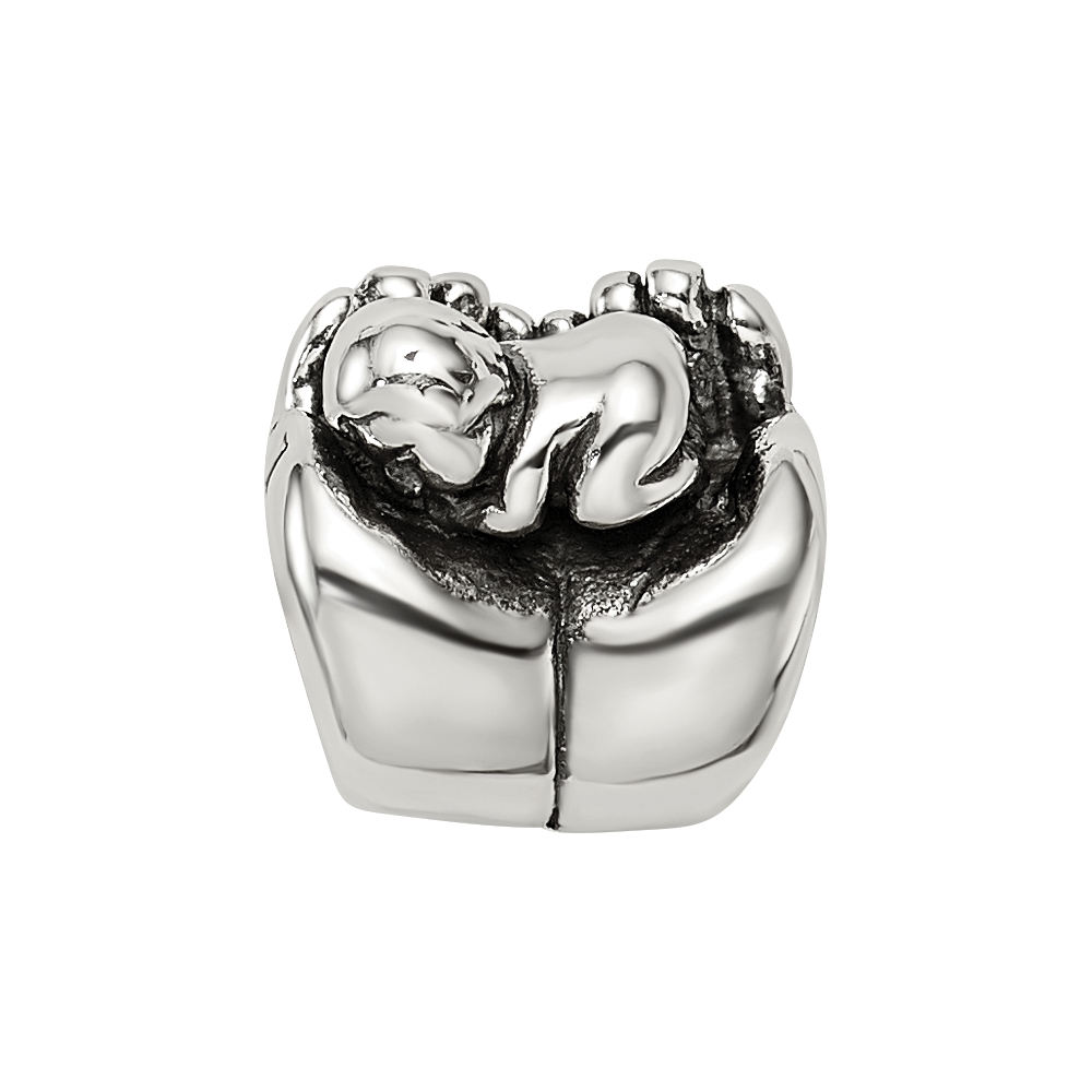 Sterlingsilber Reflections Baby in Hands Perle