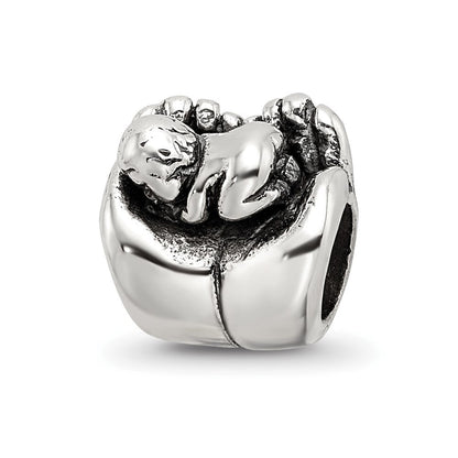 Sterlingsilber Reflections Baby in Hands Perle
