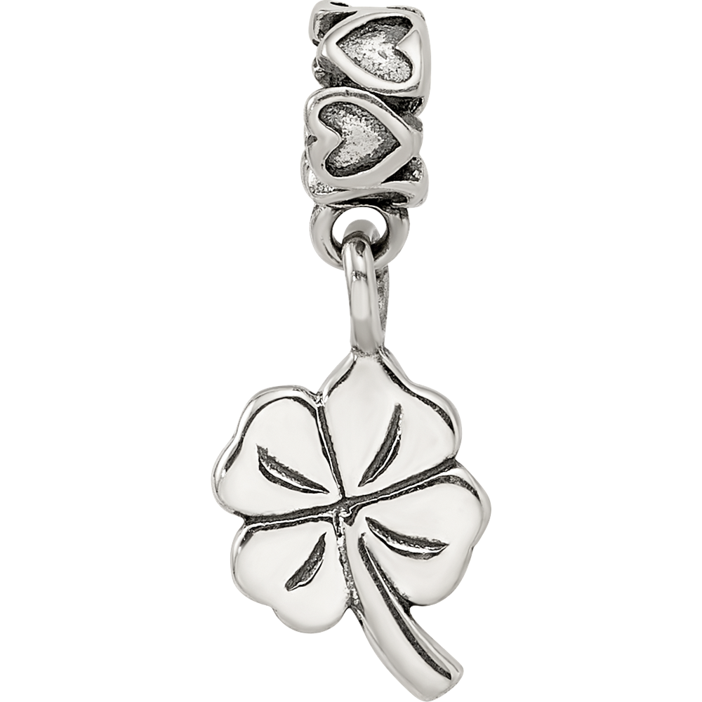 Sterlingsilber Kinder Kollektion 4-leaf Klee Hängend Reflections Perle