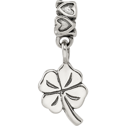 Sterlingsilber Kinder Kollektion 4-leaf Klee Hängend Reflections Perle