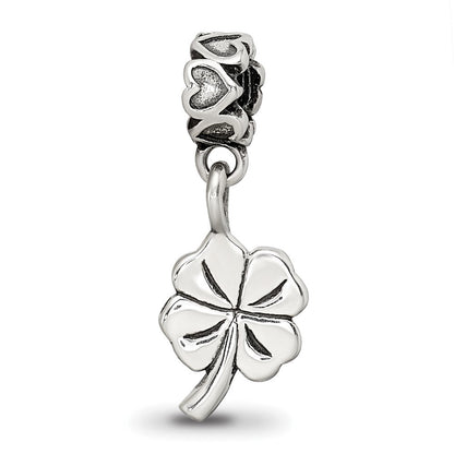Sterlingsilber Kinder Kollektion 4-leaf Klee Hängend Reflections Perle