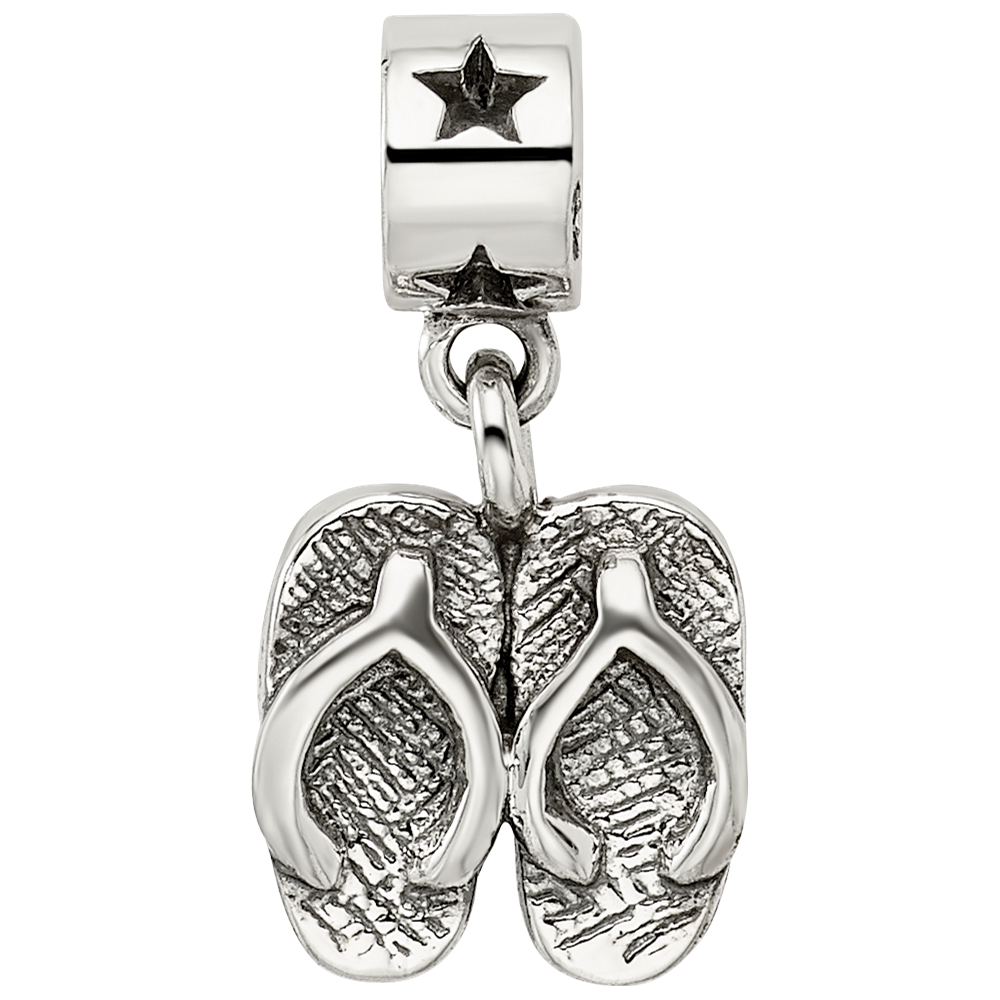 Sterlingsilber Kinder Kollektion Flip Flops Hängend Reflections Perle