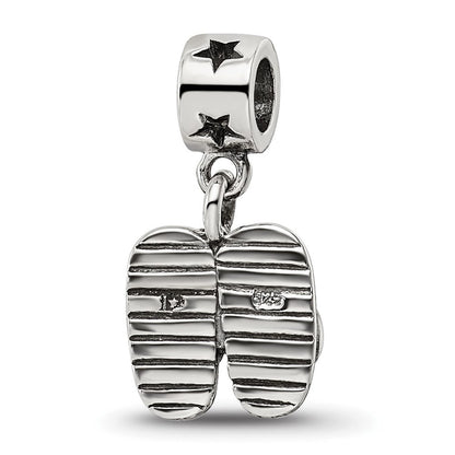 Sterlingsilber Kinder Kollektion Flip Flops Hängend Reflections Perle