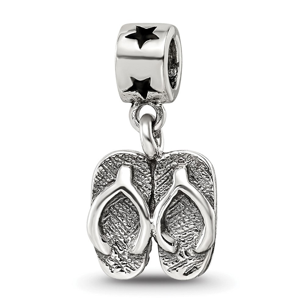 Sterlingsilber Kinder Kollektion Flip Flops Hängend Reflections Perle