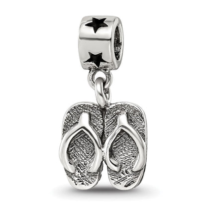 Sterlingsilber Kinder Kollektion Flip Flops Hängend Reflections Perle